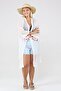 Chiffon Sleeve End with Pompom Detail Pareo-white - 3