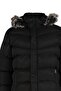 Siyah Erkek Regular Fit İçi Polar Astarlı Rüzgara ve Suya Dayanıklı Kışlık Şişme Mont TMNAW23MO00009 - 8