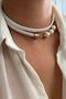 Pearl Detail Double Row Necklace