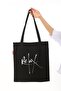 Relax Black Cloth Bag Printed - 5