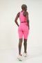 Pink High Waist Sports Biker Tights with Pocket Detail - 5