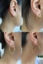 4 Pairs Big Medium Small Size Hoop Earrings Gold Yellow Color