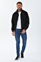 Wapp Waterproof Black Ribbed Collar Inner Lined Daily Seasonal Coat with Inner Pocket - 6