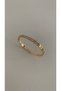 - Gold Color Steel Handcuff Bracelet with Zircon and Roman Numeral Detail (16,5cm) - 2