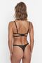 Black Lace Ribbon/Bow Rope Strap Underwire Capless Knitted Lingerie Set Thmaw23Cc00013 - 4