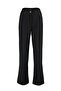 Siyah Straight/Düz Kesim Dokuma Kumaş Pantolon TWOAW22PL0321 - 8