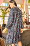 Women's Multi V-Neck Ruffled Dress ELB-19000989 - 2