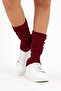 Women's Thick Cotton Winter Leggings Boots Socks Burgundy - 3