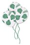 Leaf Patterns Printed White Balloon 10 Pieces 30 Cm Safari Character Concept Themed Birthday Party