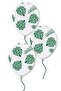 Leaf Patterns Printed White Balloon 10 Pieces 30 Cm Safari Character Concept Themed Birthday Party - 3