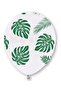 Leaf Patterns Printed White Balloon 10 Pieces 30 Cm Safari Character Concept Themed Birthday Party - 4