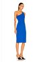 Women's One-Shoulder Silk Jersey Midi Dress - 3