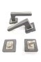 Sofuoğlu Stainless Lux Derya (MATT ANTHRACITE) Square Rosette (BATHROOM - WC) Door Handle Aluminum / Steel - 4