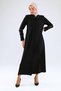 Sleeve and Collar Embroidered Summer Linen Ferace - Black - 5
