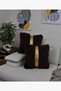 Plush Square Striped Throw Pillow Cover Black