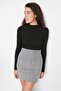 Black A-line Stamp Fabric Mini Woven Skirt TWOAW23ET00051 - 2