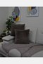 Plush Rabbit Rabbit Throw Pillow Cover Square Dark Brown - 2