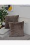Plush Rabbit Rabbit Throw Pillow Cover Square Dark Brown - 3