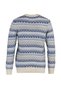 Blue Men's Slim Fit Crew Neck Jacquard Knitwear Sweater TMNAW23KZ00029 - 8