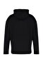 Siyah Oversize/Geniş Kesim Kapüşonlu İçi Polar/Sıcak Tutan Sweatshirt TMNAW23SW00195 - 11