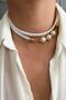Pearl Detail Double Row Necklace - 2