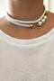 Pearl Detail Double Row Necklace - 5