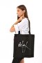 Relax Black Cloth Bag Printed - 2