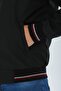 Wapp Waterproof Black Ribbed Collar Inner Lined Daily Seasonal Coat with Inner Pocket - 3