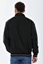 Wapp Waterproof Black Ribbed Collar Inner Lined Daily Seasonal Coat with Inner Pocket - 5