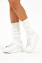 Women's Thick Cotton Winter Leggings&Aerobics Boots Socks White - 2