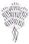 Zebra Pattern Printed White Balloon 10 Pieces 30 Cm Safari Concept Themed Line Detailed Birthday Party - 2