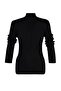 Black Half Turtleneck Thin Knitwear Sweater TBBAW23AN00022 - 8