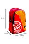 Sn-2015 School Backpack with Laptop Compartment 3 Compartments Red - 2
