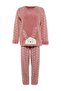 Pudra Kalpli Uyku Bantlı Polar Kışlık Örme Pijama Takımı TBBAW23AI00025 - 6