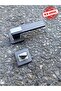 Sofuoğlu Stainless Luxury Asude (MATT ANTHRACITE) Square Rosette (BATH - WC) Door Handle Aluminum / Steel