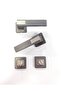 Sofuoğlu Stainless Luxury Asude (MATT ANTHRACITE) Square Rosette (BATH - WC) Door Handle Aluminum / Steel - 6