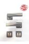 Sofuoğlu Stainless Lüx Derya (MATTE ANTHRACITE - SATIN) Square Rosette (ROOM) Door Handle Aluminum / Steel - 7