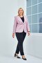 Women's Large Size V-Neck Single Button Lilac Jacket - 6