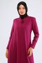 Sleeve and Collar Embroidered Summer Linen Ferace - Light Plum