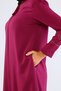 Sleeve and Collar Embroidered Summer Linen Ferace - Light Plum - 2