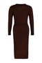 Dark Brown Polo Neck Ribbed Knitwear Dress Tbbaw23Ah00002 - 13