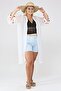 Chiffon Sleeve End with Pompom Detail Pareo-white - 6