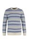 Blue Men's Slim Fit Crew Neck Jacquard Knitwear Sweater TMNAW23KZ00029 - 6