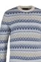 Blue Men's Slim Fit Crew Neck Jacquard Knitwear Sweater TMNAW23KZ00029 - 7