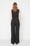 Siyah Wide Leg/Geniş Paça Dokuma Kumaş Pantolon TWOAW22PL0263 Palazzo - 6