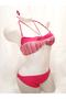 بيكيني نسائي أحمر بدون حمالات
