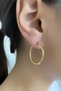 4 Pairs Big Medium Small Size Hoop Earrings Gold Yellow Color - 3