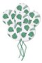 Leaf Patterns Printed White Balloon 10 Pieces 30 Cm Safari Character Concept Themed Birthday Party - 2
