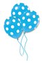 Blue Polka Dot Balloon 10 Pieces 30 Cm Birthday Party Balloon White Dot Detailed Quality Ornament