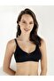 Women's Combed Cotton Black Nursing Bra M8150 - 2